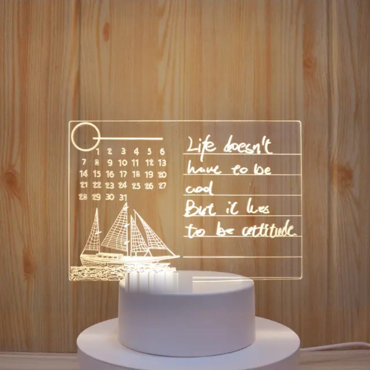Veilleuse 3D Ardoise lumineuse à message